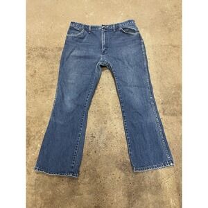 Vintage Rustler 87620 Jeans Mens 38x30 Blue Denim Relaxed Straight USA 90s